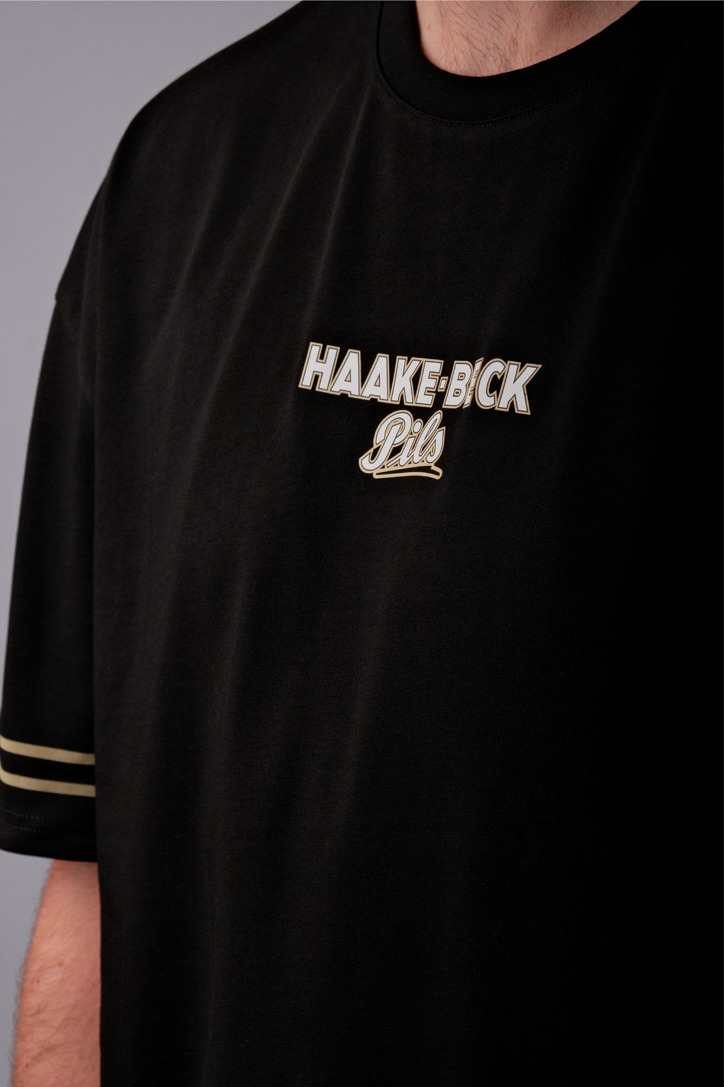 Oversize Haake-Beck T-Shirt - schwarz