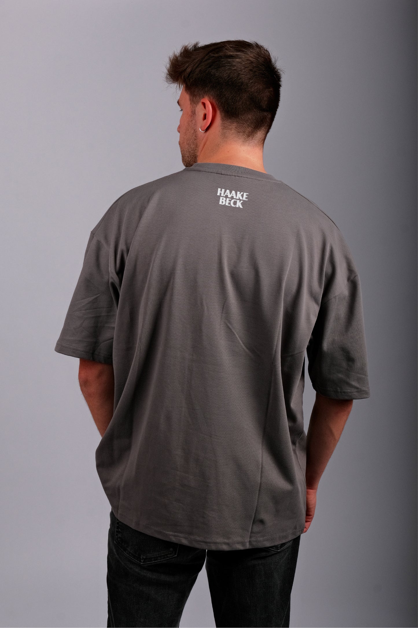 Oversize Haake-Beck T-Shirt - grau