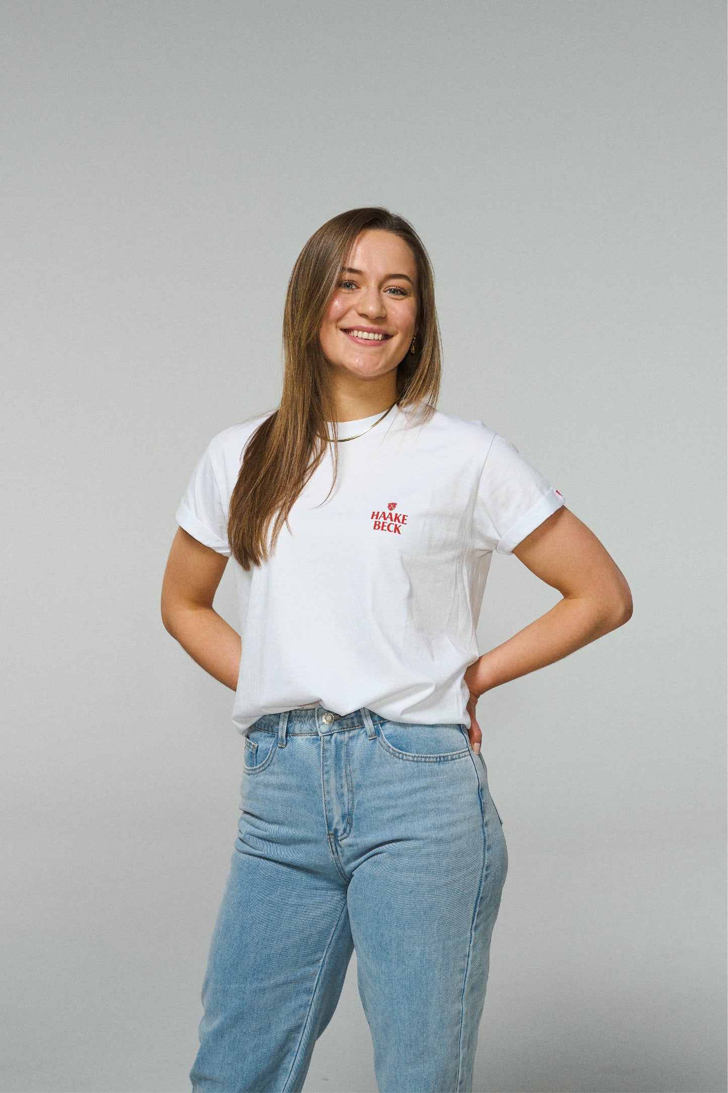 Haake-Beck T-Shirt mit Krempelärmeln