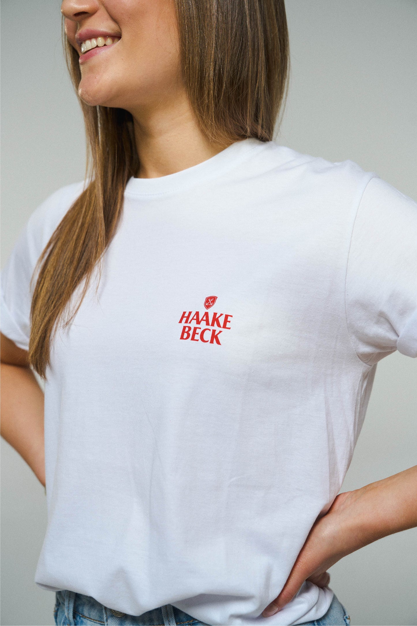 Haake-Beck T-Shirt mit Krempelärmeln