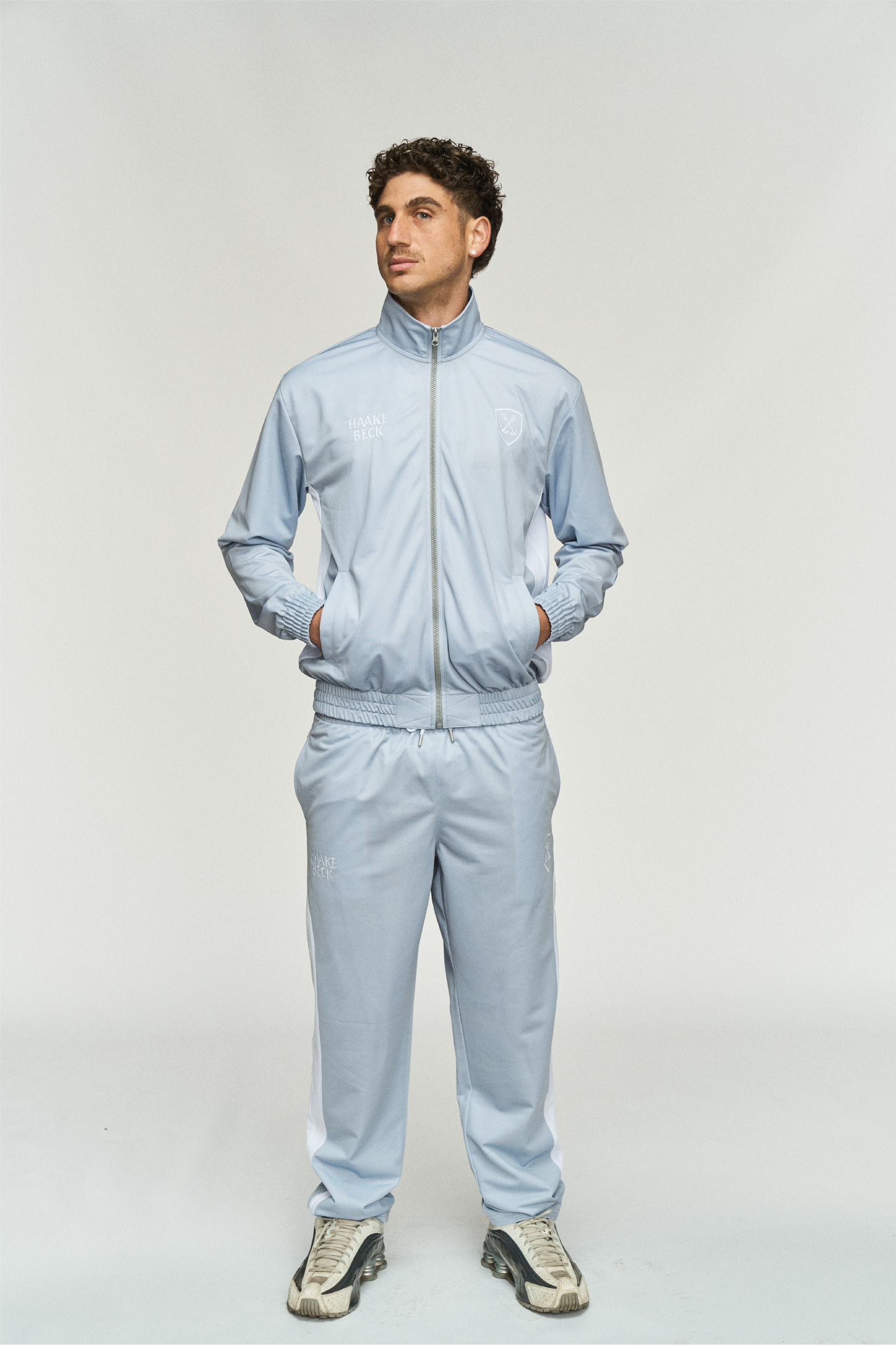 Haake-Beck Trainingsanzug Grau/Weiß